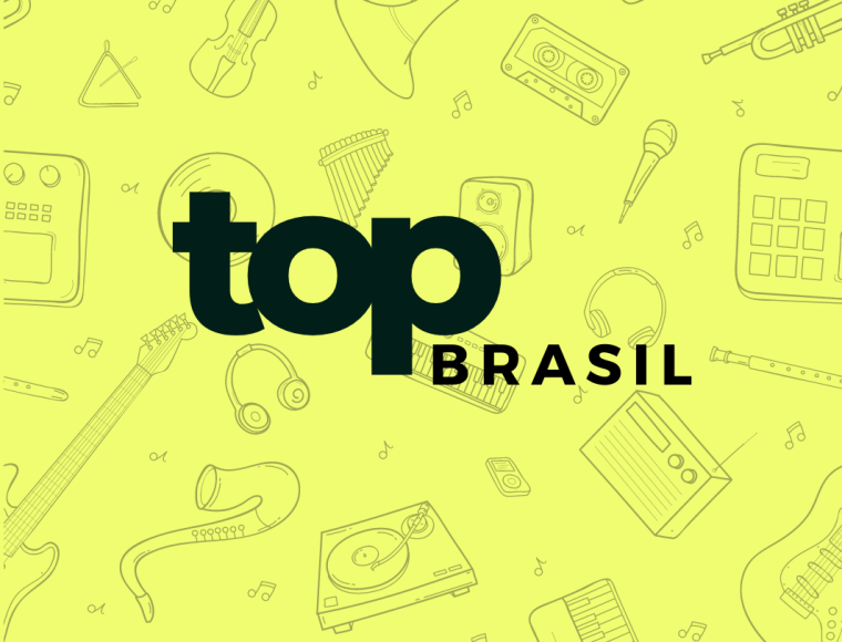 Logotipo podcast vibrante amarelo e rosa